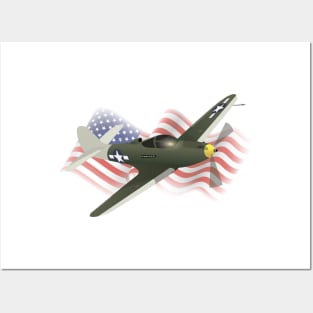 P-39 Airacobra WW2 Airplane Posters and Art